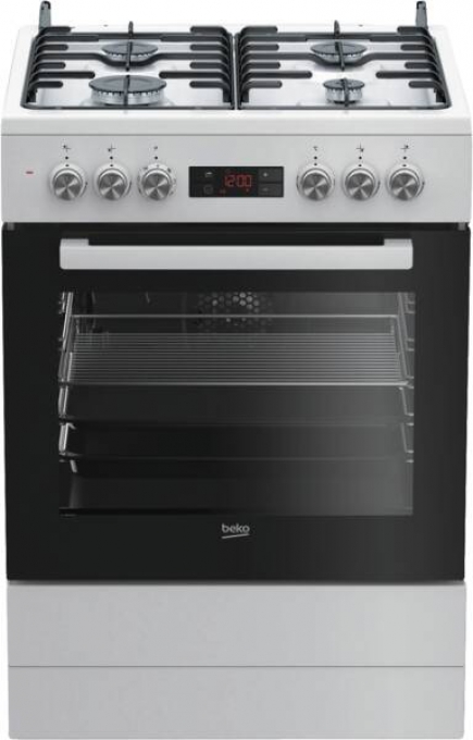 Beko Stand Herd Elektro / Gas Kochfeld FSM62320DWS Weiss