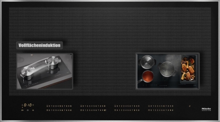 Miele Volfl�cheninduktions-Kochfeld autark KM 7697 FR Schwarz-Ed