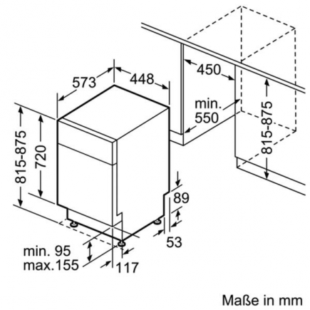 Bosch Unterbau-Geschirrspler SPU4HMS10E Edelstahl