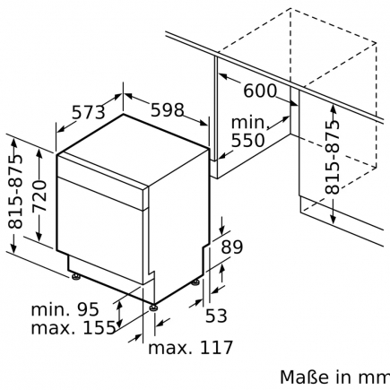 Constructa Unterbau-Geschirrspler CG6US00HBD Stahl gebrstet