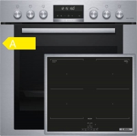 Bosch Einbau-Herd-Set MKH63DP2 (HEG378AS1+NVQ645CB6M) Edelstahl-