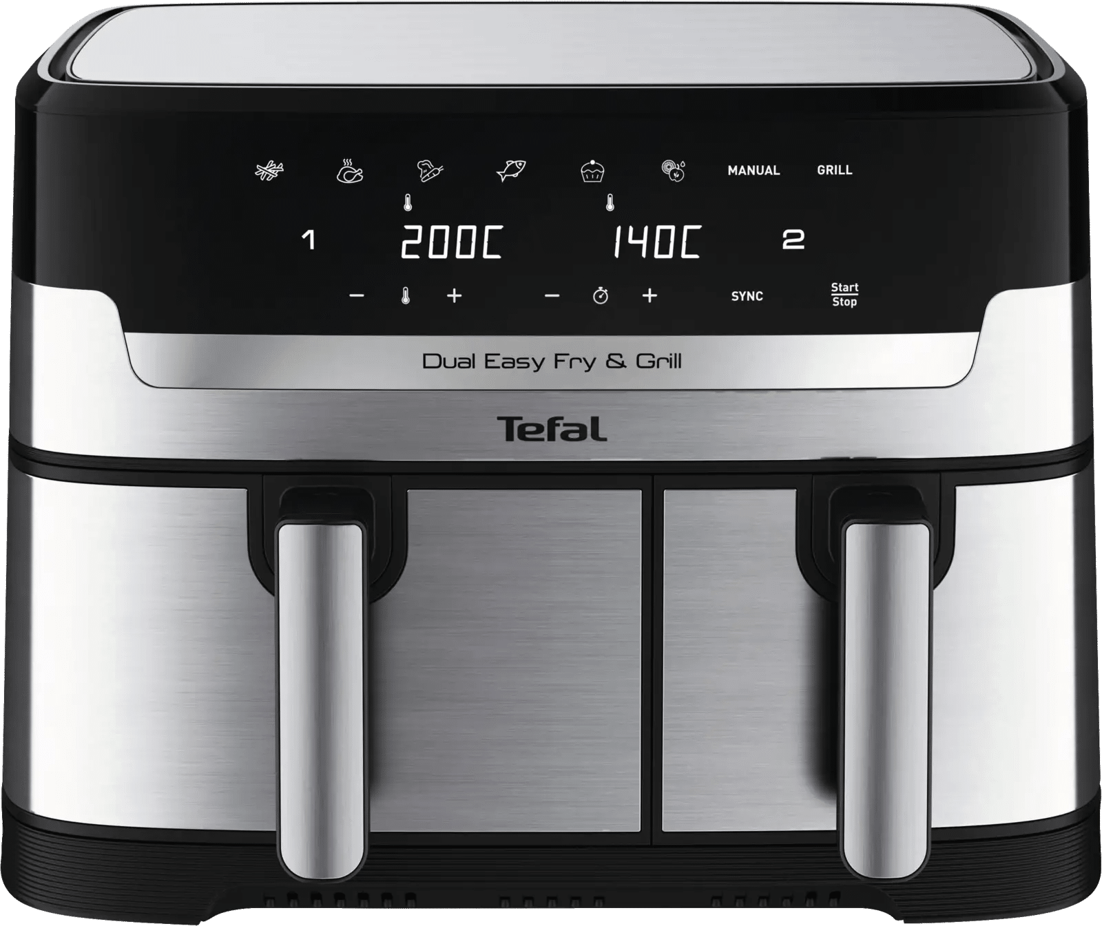 Tefal Heißluftfrietteuse EY905D - Dual Easy Fry & Grill